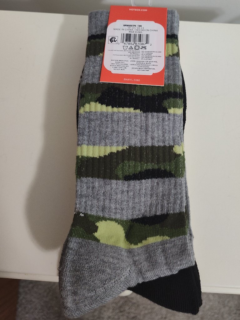 Hotsox Men's 3 Pair Of Crew Socks, Nwts, Shoe Size 6-12 — image 3 of 4
